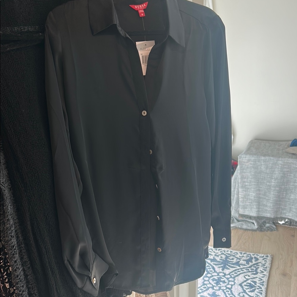 Guess Black Button Down Shirt